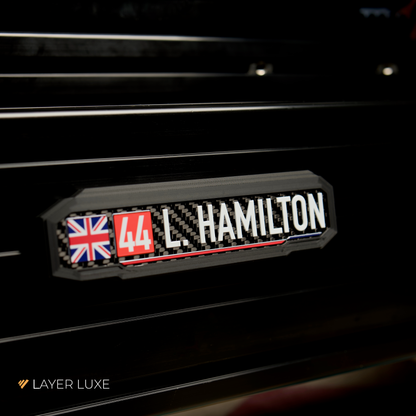 Sim Racing Driver Plate – Magnetic Name Plate for 8020 Aluminium Profile