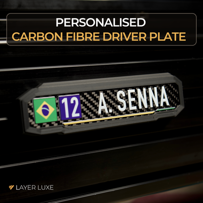 Sim Racing Driver Plate – Magnetic Name Plate for 8020 Aluminium Profile